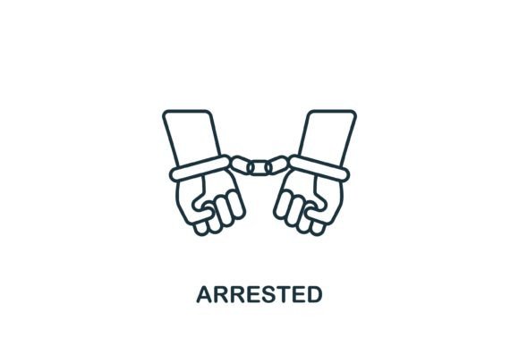 Arrested Icon: A Bold Graphic for Creative Design Projects