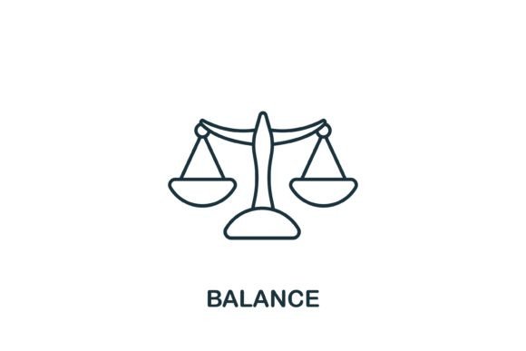 Balance Icon: A Minimalist Embroidery Design for Modern Projects