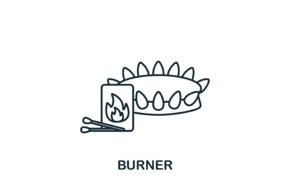 Burner Icon: A Simple Graphic Design Asset for Modern Branding
