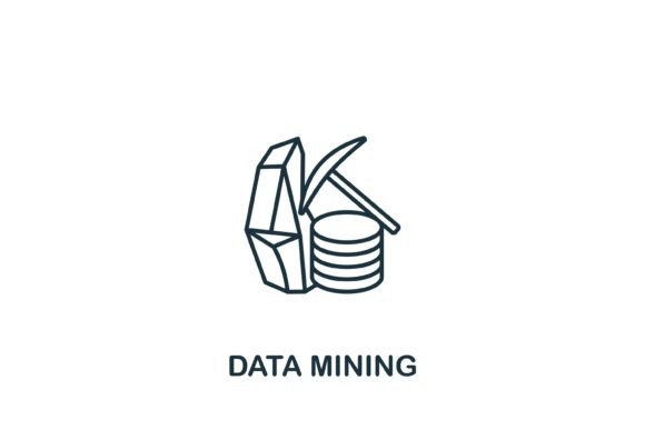Data Mining Icon: A Versatile Graphic Design Asset for Modern Branding
