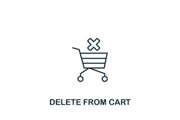 Delete from Cart Icon – A Versatile Graphic Design Asset for Digital Sellers