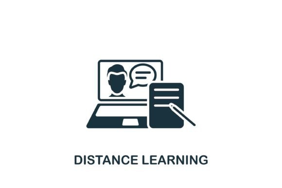 Distance Learning Icon: A Versatile Design for Embroidery Projects