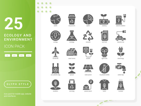 Ecology and Environment Icon Pack: A Versatile Graphic Design Asset