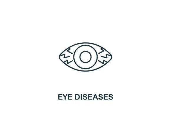 Eye Diseases Icon: A Versatile Graphic Design Asset for Modern Branding