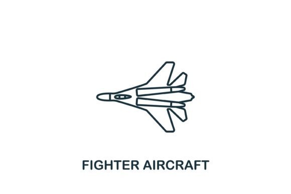 Fighter Aircraft Icon: A Strong Visual Asset for Branding and Marketing