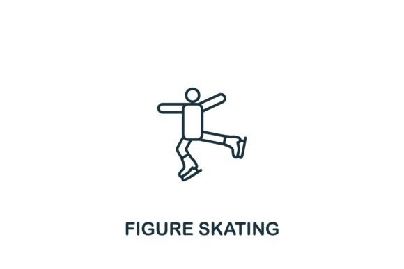 Figure Skating Icon: A Versatile Graphic for Branding and Marketing Campaigns