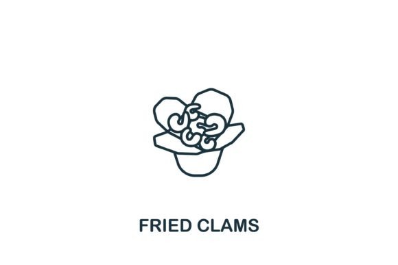 Fried Clams Icon: A Versatile Graphic Design Asset for Local Business Branding