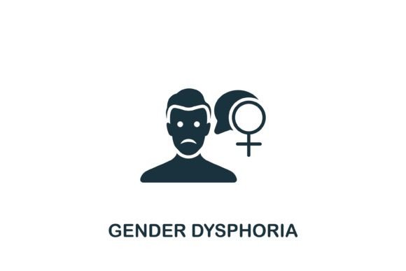 Gender Dysphoria Icon: A Versatile Graphic Design Asset for Handmade Creations