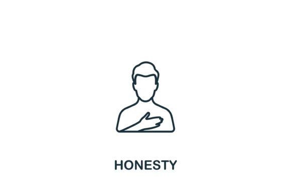 Honesty Icon: A Simple Graphic Design Asset for Modern Branding
