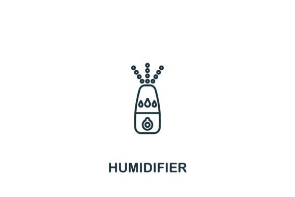 Humidifier Icon: A Versatile Graphic Design Asset for Local Business Branding