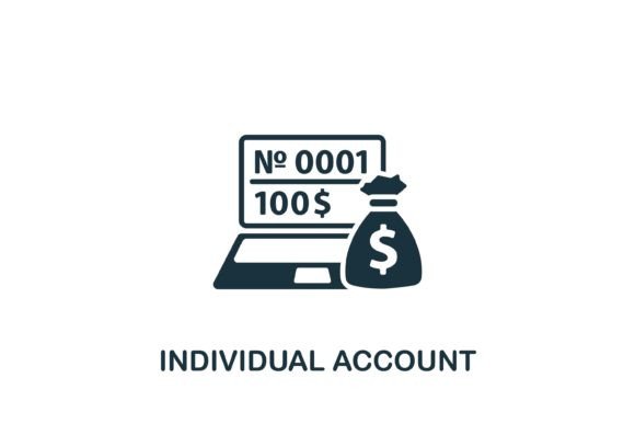 Individual Account Icon: A Modern Graphic Design Asset for Polished Content
