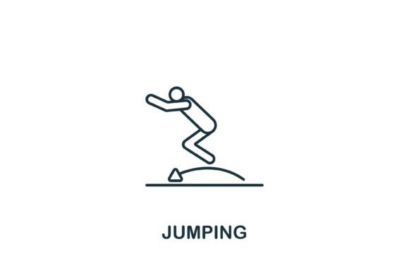 Jumping Icon: A Versatile Graphic Design Asset for Modern Branding