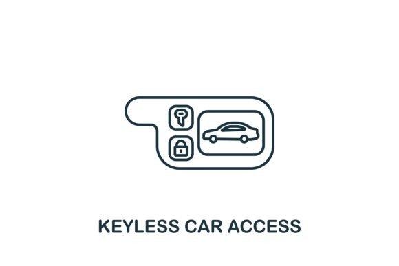 Keyless Car Access Icon: A Modern Design Asset for Visual Branding