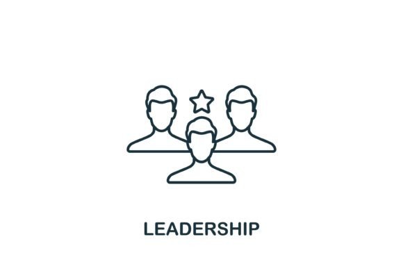 Leadership Icon: A Modern Graphic Design Asset for Small Business Branding