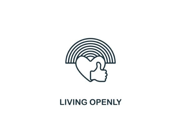 Living Openly Icon: A Modern Design Asset for Inclusive Branding