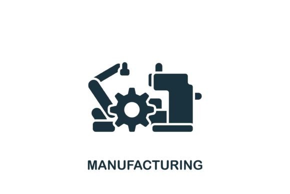 Manufacturing Icon: A Modern Design Asset for Small Business Branding