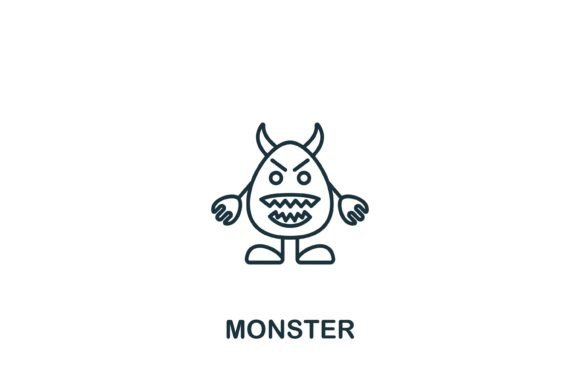 Monster Icon: A Versatile Graphic Design Asset for Digital Sellers