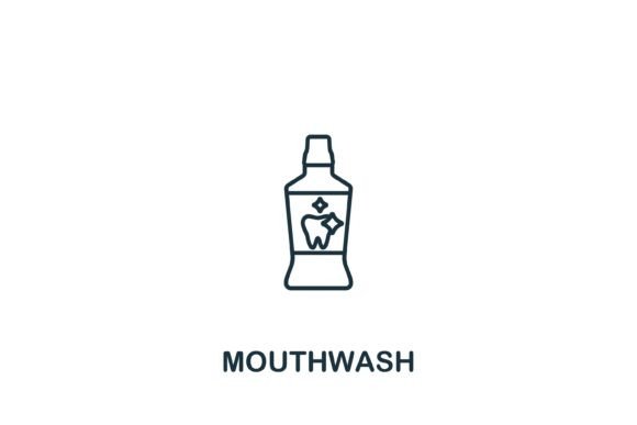 Mouthwash Icon: A Simple Graphic Design Asset for Modern Branding