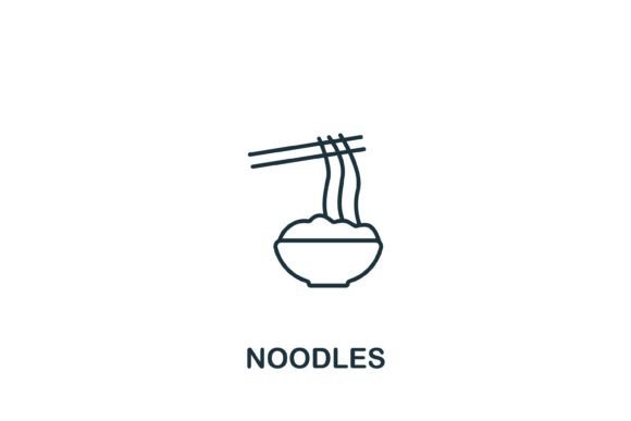 Noodles Icon: A Versatile Graphic Design Asset for Crafters