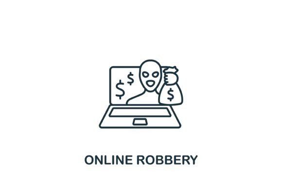 Online Robbery Icon: A Versatile Graphic for Handmade Creations