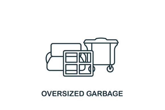 Oversized Garbage Icon: A Bold Graphic for Creative Designers