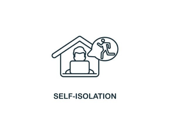 Self-Isolation Icon: A Modern Design Asset for Editorial and Web Use