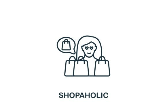 Shopaholic Icon: A Versatile Graphic Design Asset for Local Business Branding