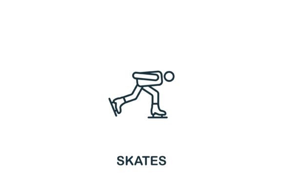 Skates Icon: A Simple Graphic for Crafting and Design Projects