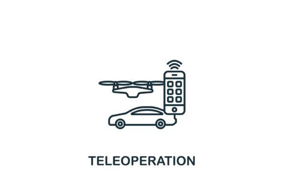 Teleoperation Icon: A Simple Graphic Design Asset for Crafters