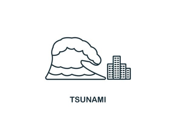 Tsunami Icon: A Versatile Graphic Design Asset for Crafters and Handmade Businesses
