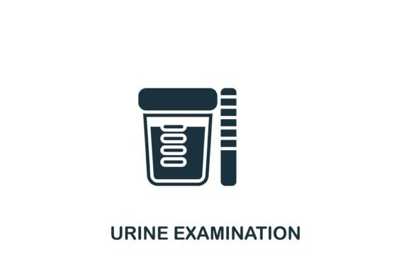 Urine Examination Icon: A Simple Graphic Design Asset for Modern Web and Editorial Projects