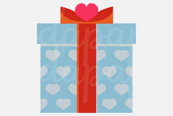 Valentines - Present 2: A Graphic Design Asset for Heartfelt Projects